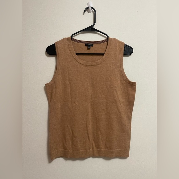 Talbots Tops - Talbots - Women’s Petite Camel Cashmere Blend - Charming Shell Tank Top - Size M